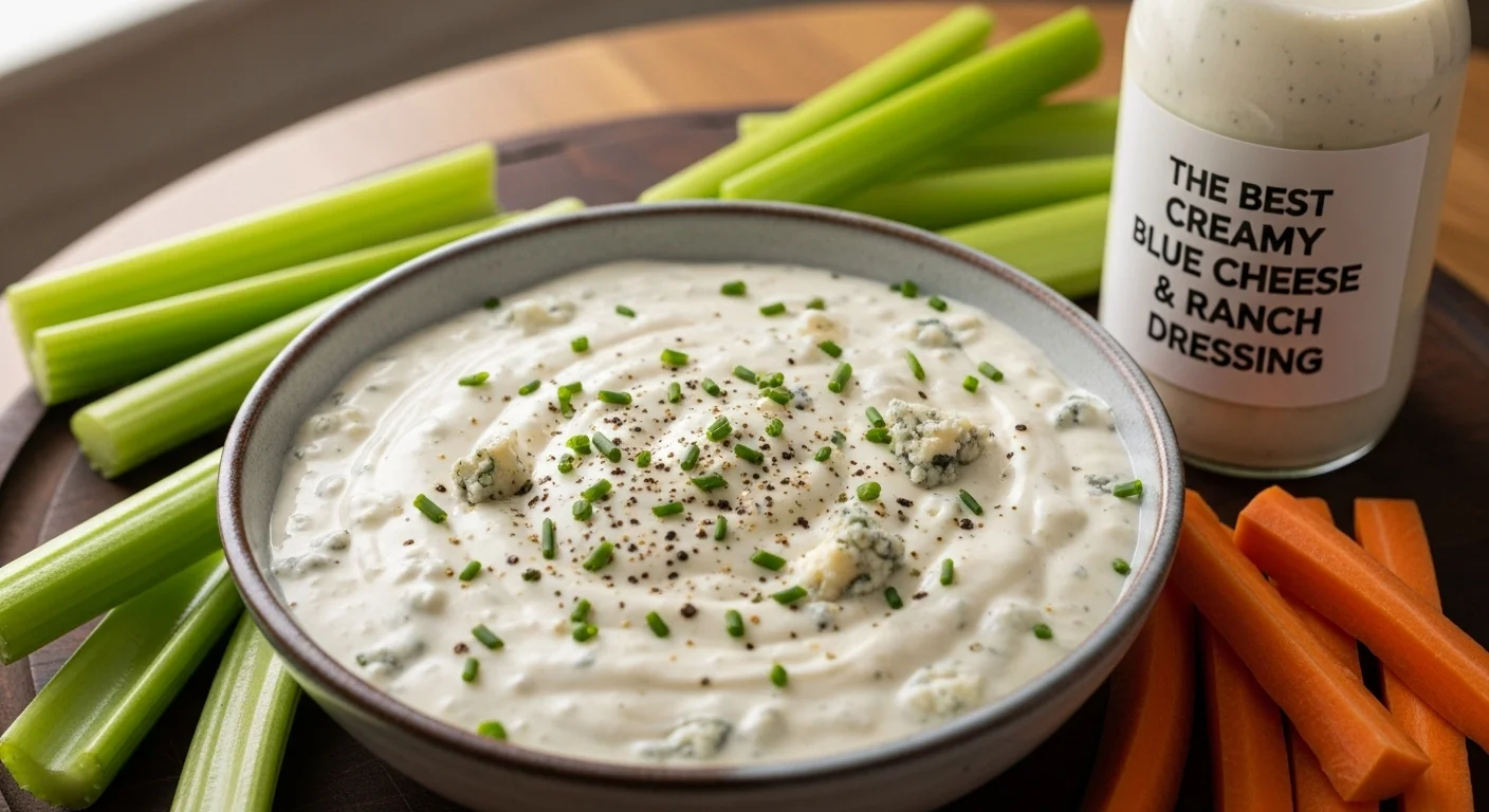The Best Creamy Blue Cheese and Ranch Dressing