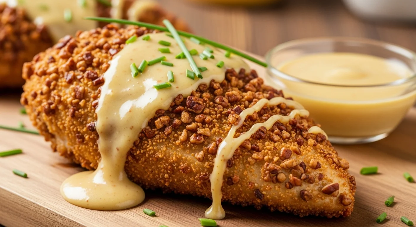 Crispy Pecan-Crusted Chicken with Honey Mustard Sauce