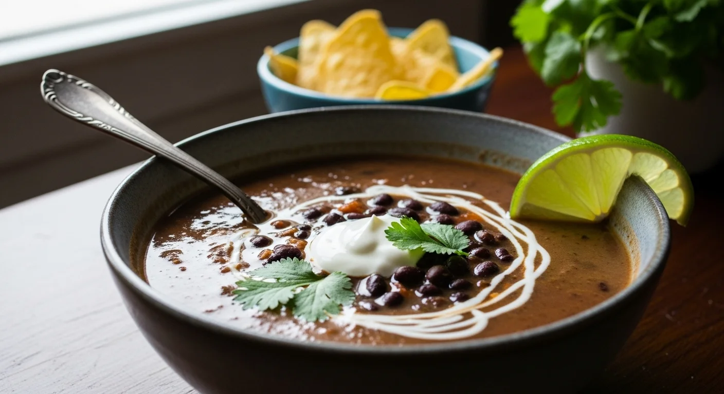 A Rich and Creamy Black Bean Soup Recipe