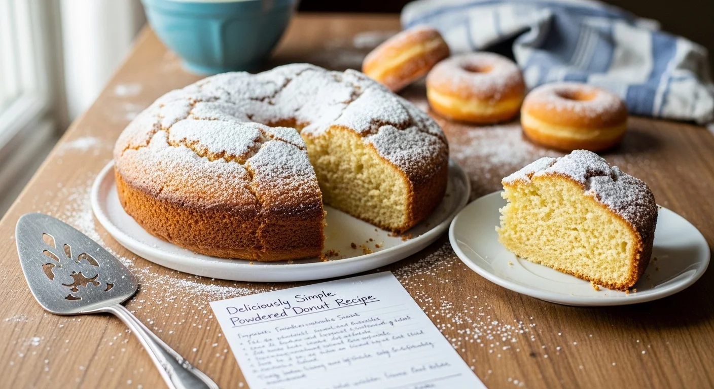 A Deliciously Simple Powdered Donut Cake Recipe