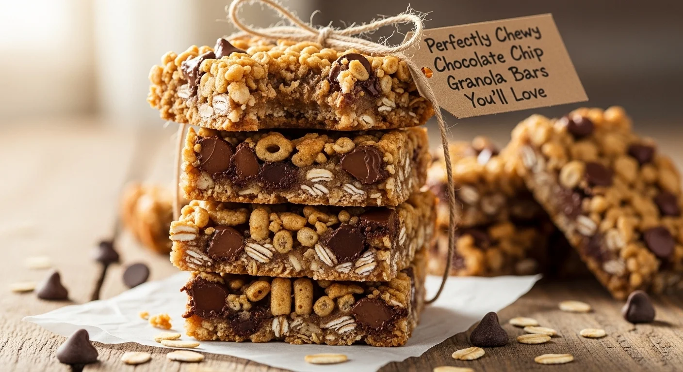 Perfectly Chewy Chocolate Chip Granola Bars You'll Love