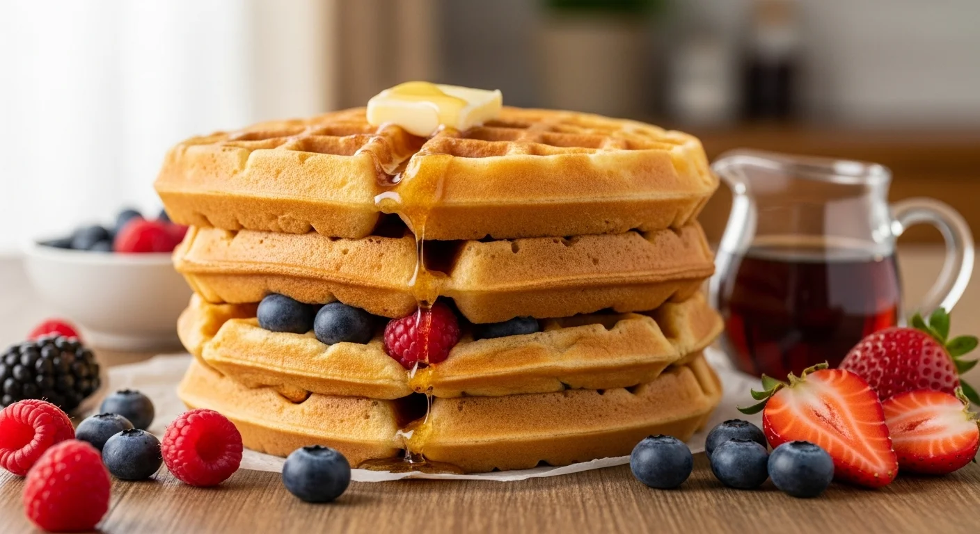 The Ultimate Crispy and Fluffy Yeasted Waffles Recipe