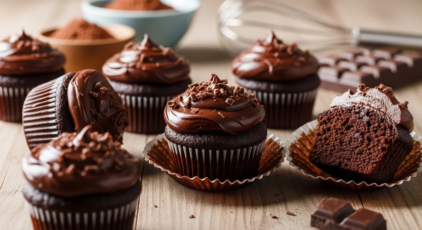 The Ultimate, Go-To Fudgy Chocolate Cupcake Recipe