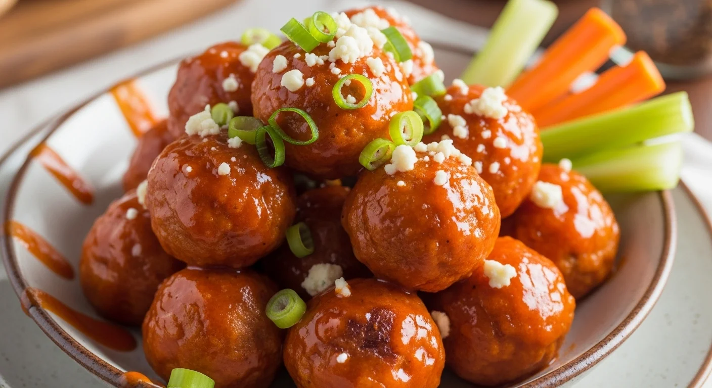Spicy & Saucy Buffalo Chicken Meatballs Recipe