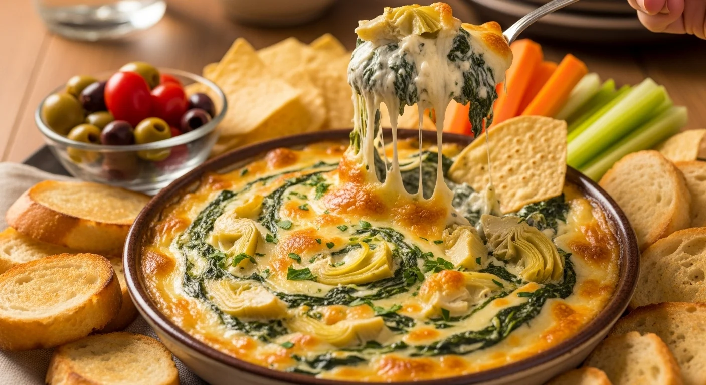 The Creamiest, Dreamiest Spinach Artichoke Dip Ever