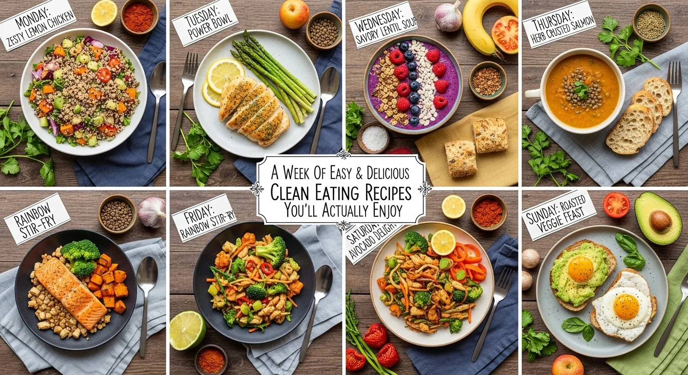 A Week of Easy & Delicious Clean Eating Recipes You'll Actually Enjoy
