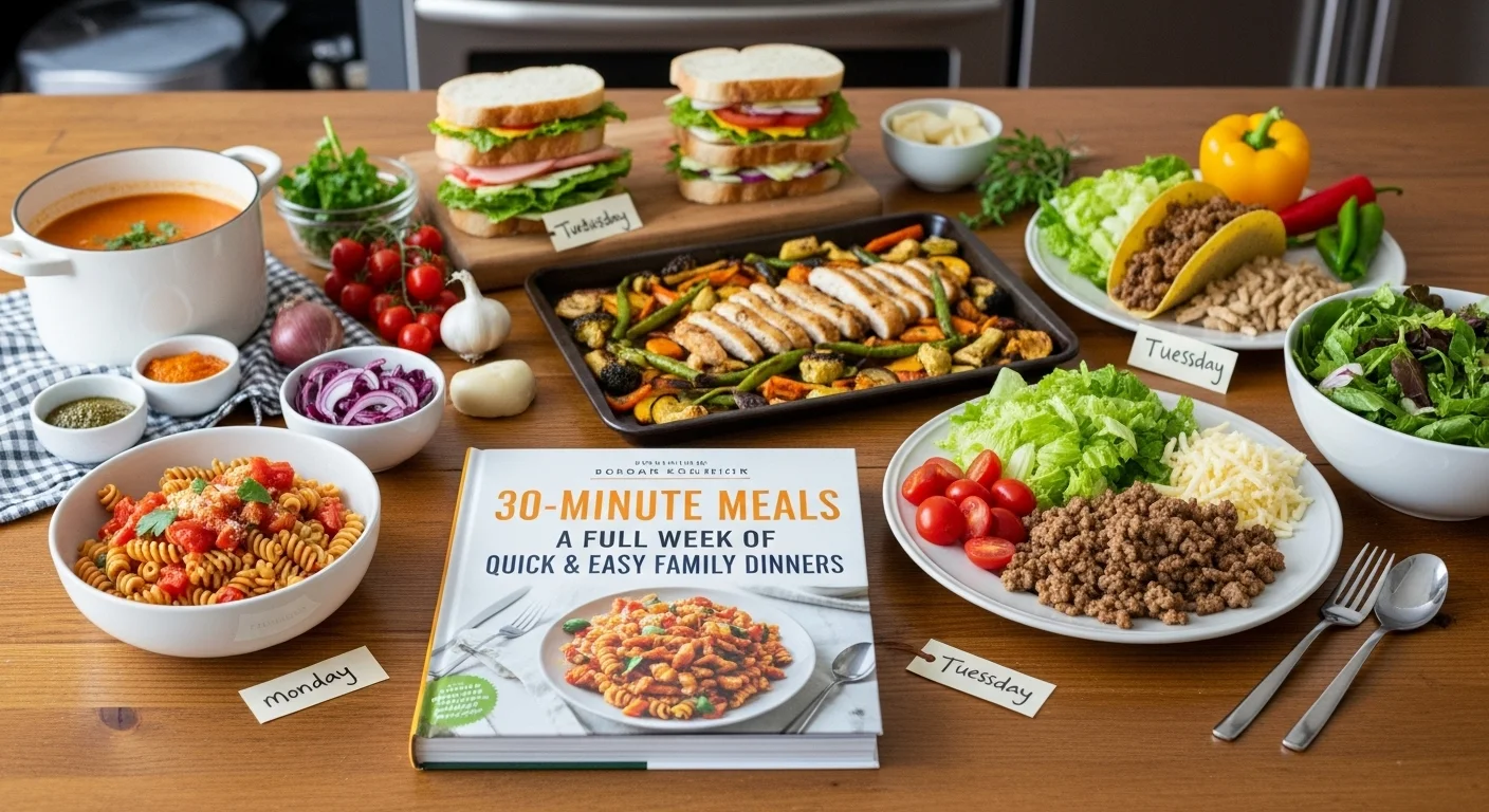 30-Minute Meals: A Full Week of Quick & Easy Family Dinners