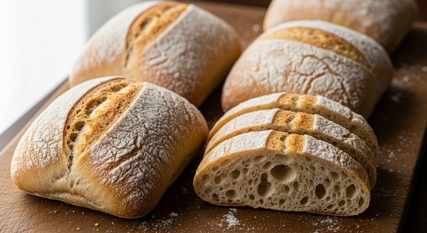 Rustic Sourdough Ciabatta Rolls (Perfect For Sandwiches)