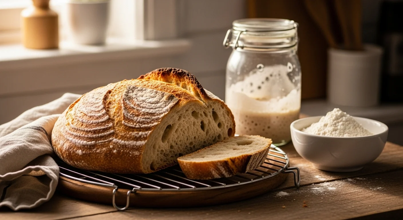 Easy Overnight Sourdough Bread (Bake In The Morning)