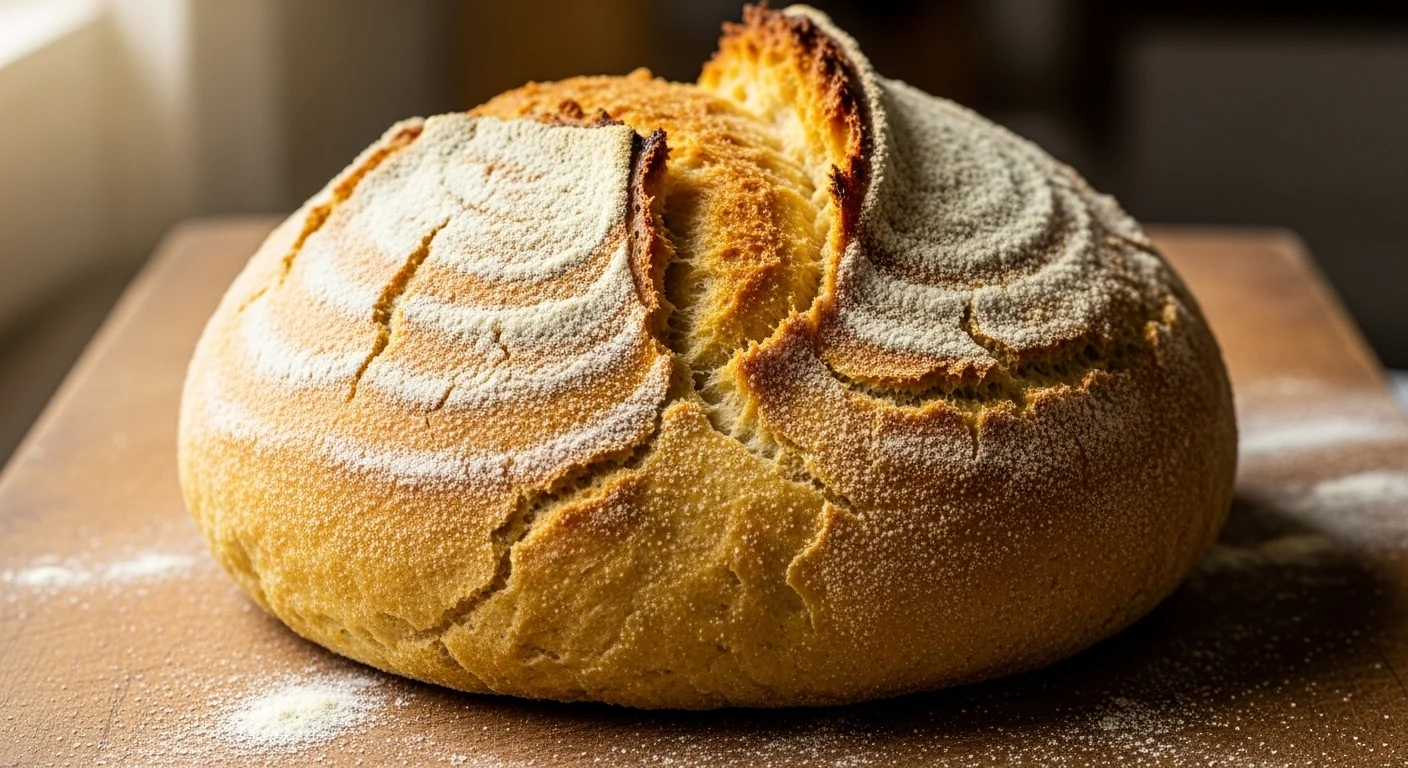 Golden Semolina Sourdough Bread (A Crusty, Yellow Loaf)