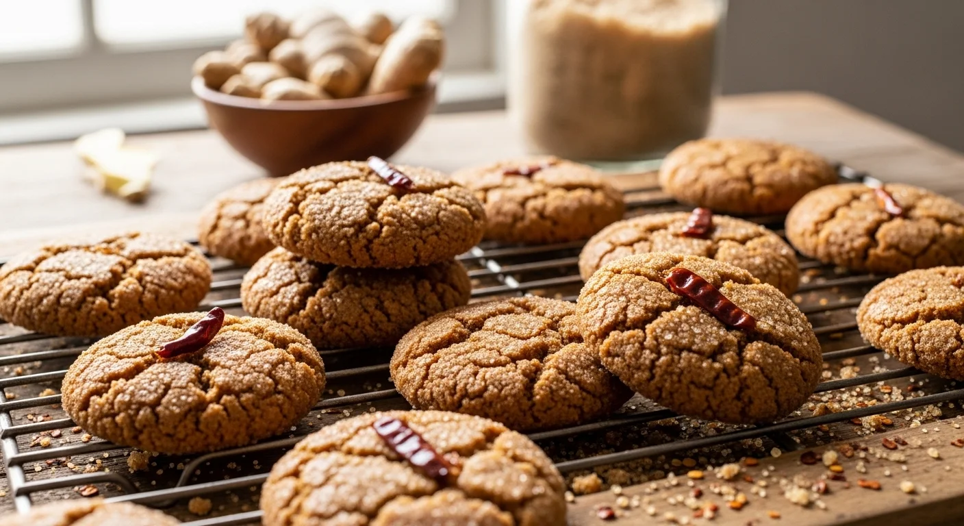 Spicy Sourdough Discard Gingersnaps (A Chewy Cookie)
