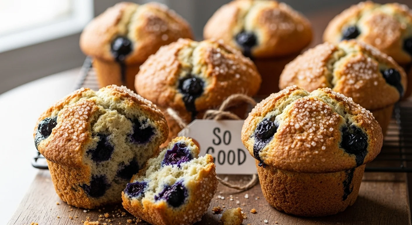 Bakery-Style Sourdough Discard Blueberry Muffins (So Good)