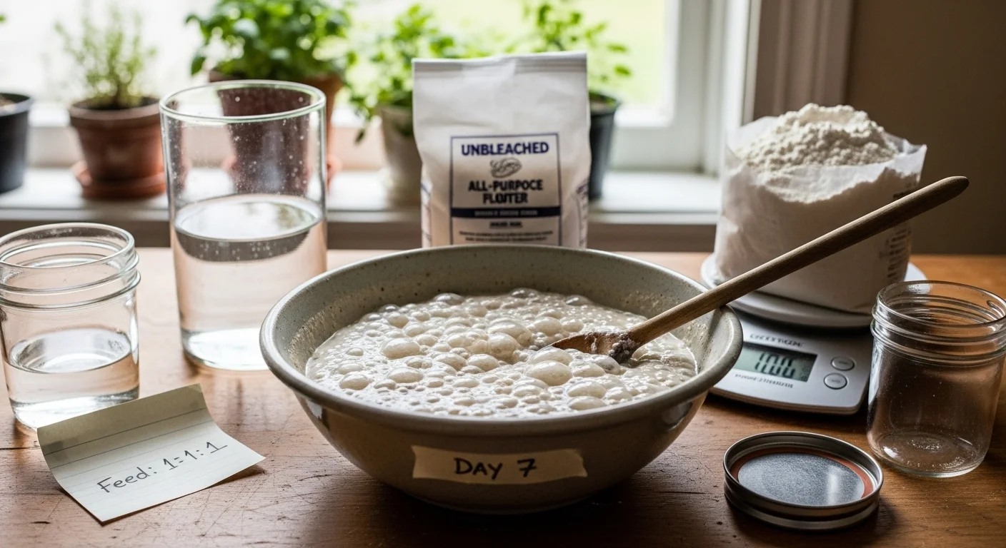 How To Make A Sourdough Starter From Scratch (7 Days)