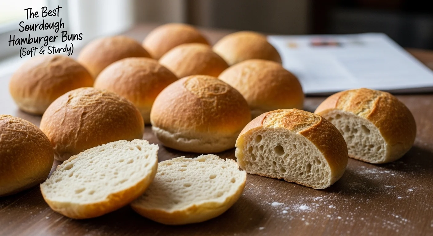 The Best Sourdough Hamburger Buns (Soft & Sturdy)