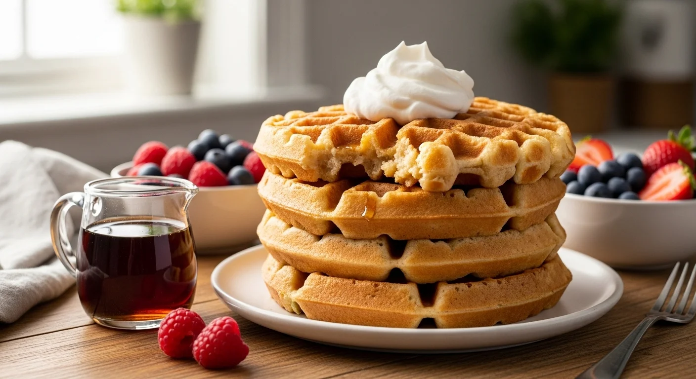 Crispy & Fluffy Sourdough Waffles (A Weekend Favorite)
