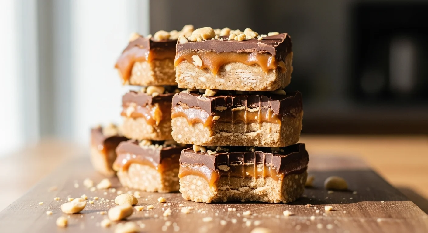No-Bake Vegan Snickers Bars (A Healthy Candy Bar)