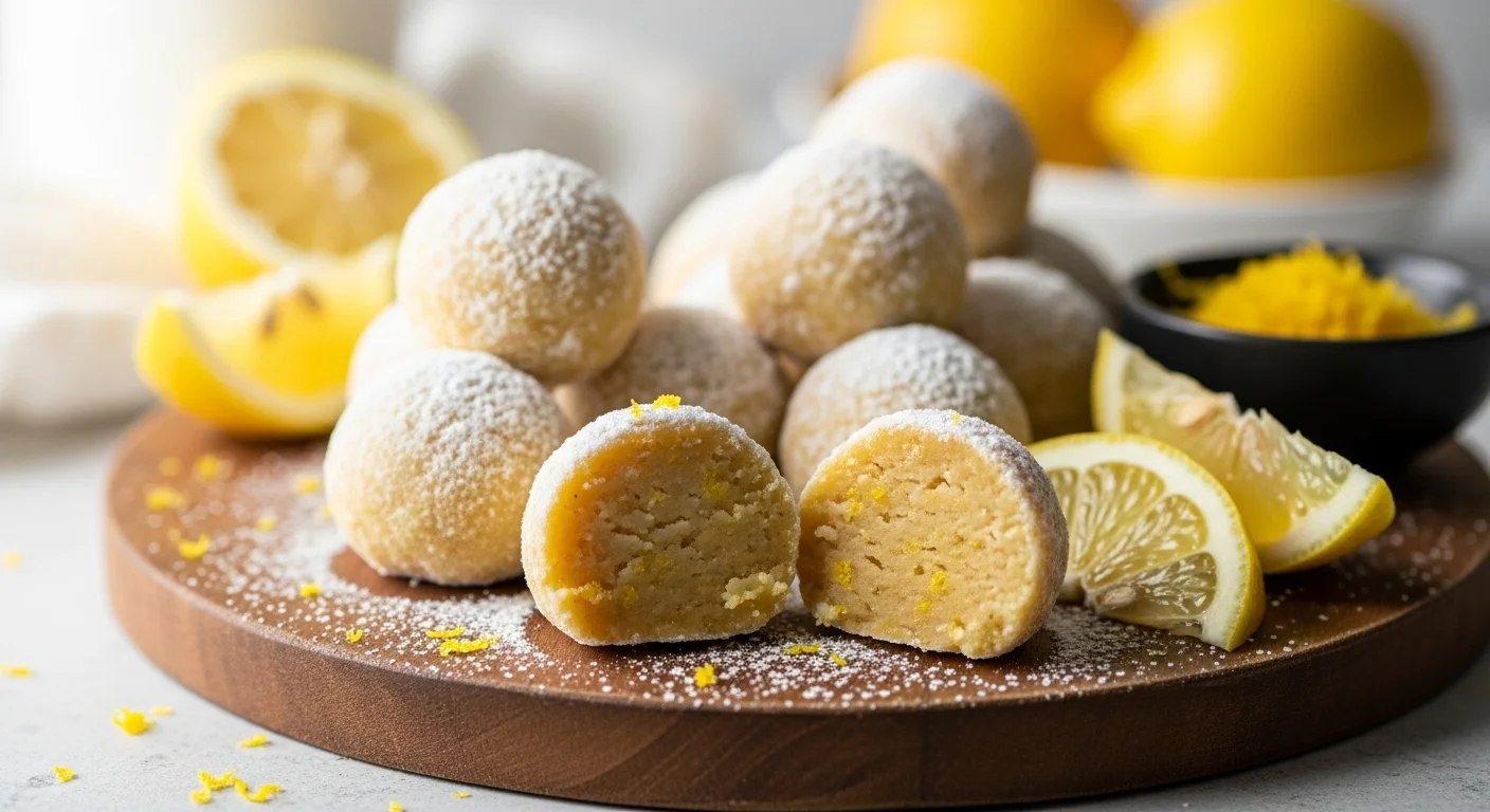 No-Bake Vegan Lemon Bites (A Zesty 5-Ingredient Snack)