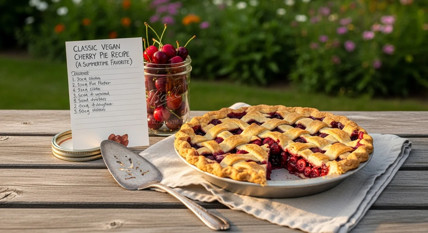 Classic Vegan Cherry Pie Recipe (A Summertime Favorite)