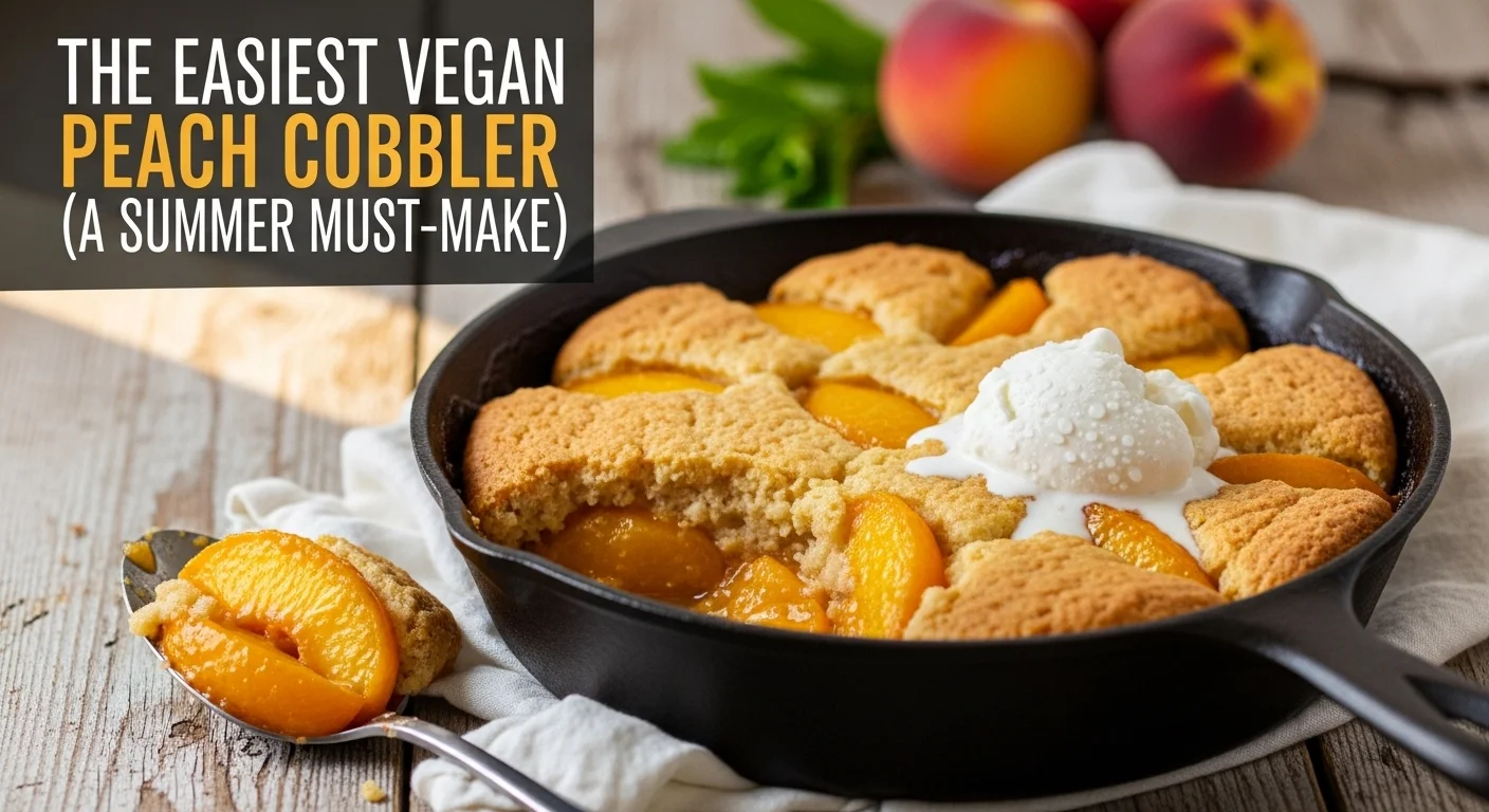 The Easiest Vegan Peach Cobbler (A Summer Must-Make)