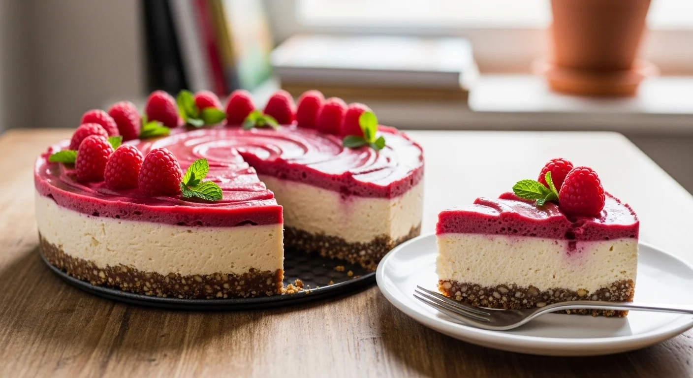 No-Bake Vegan Raspberry Cheesecake (A Stunning Dessert)