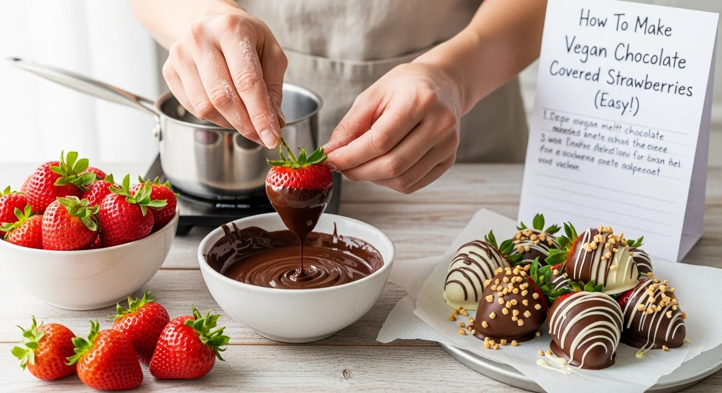 How To Make Vegan Chocolate Covered Strawberries (Easy!)