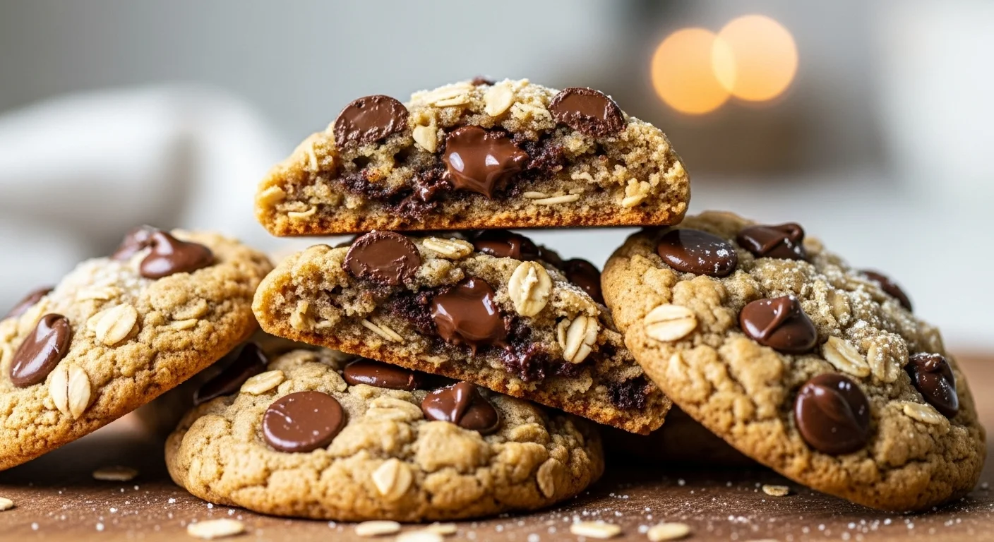 Chewy Vegan Oatmeal Chocolate Chip Cookies (A Crowd-Pleaser)