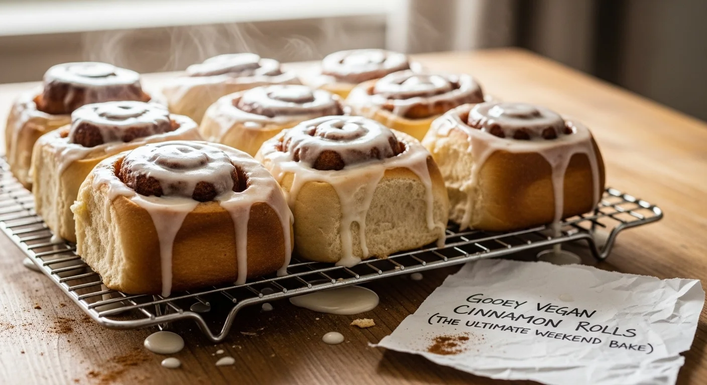 Gooey Vegan Cinnamon Rolls (The Ultimate Weekend Bake)