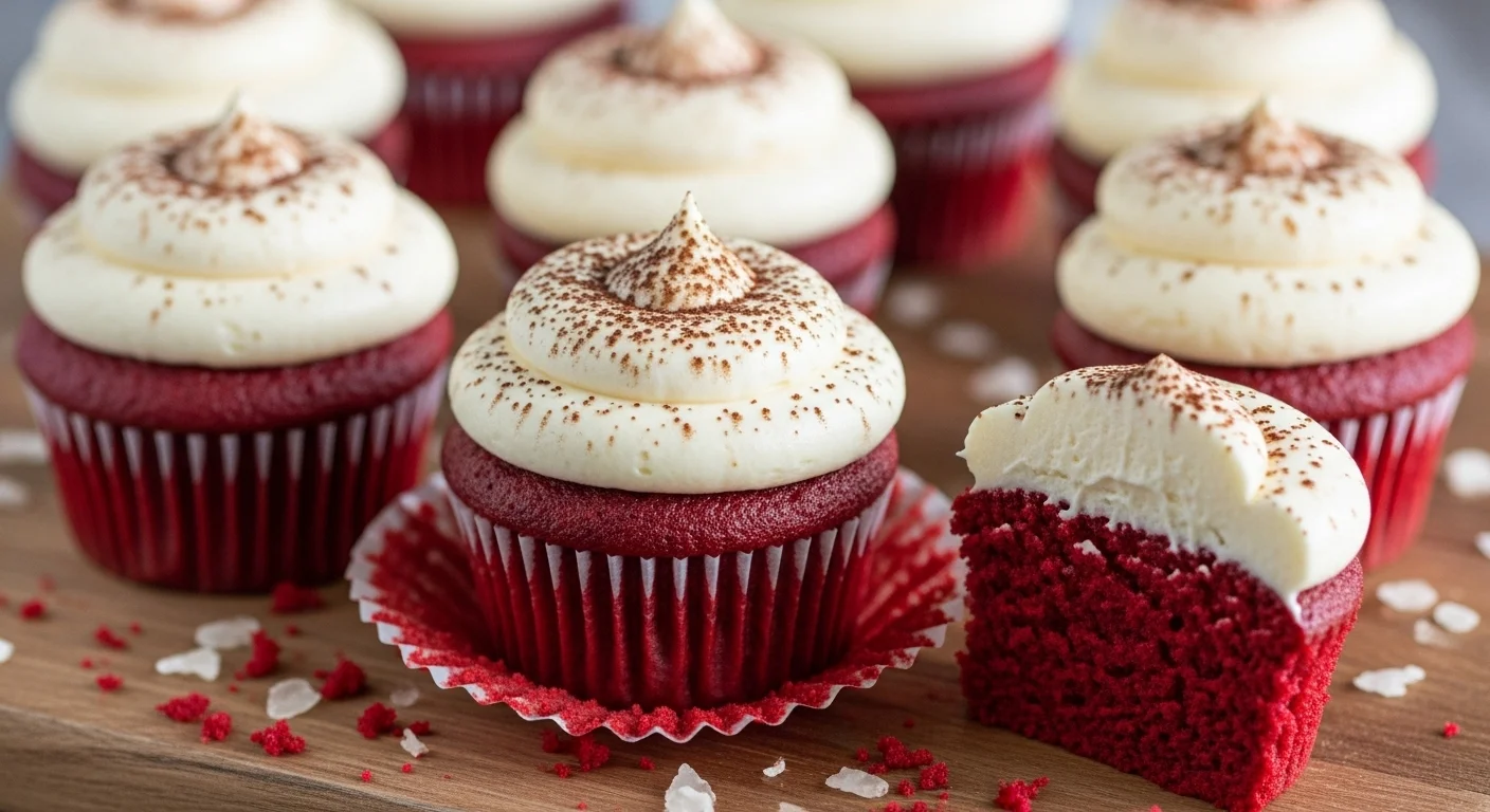 Stunning Vegan Red Velvet Cupcakes (With Vegan Cream Cheese)