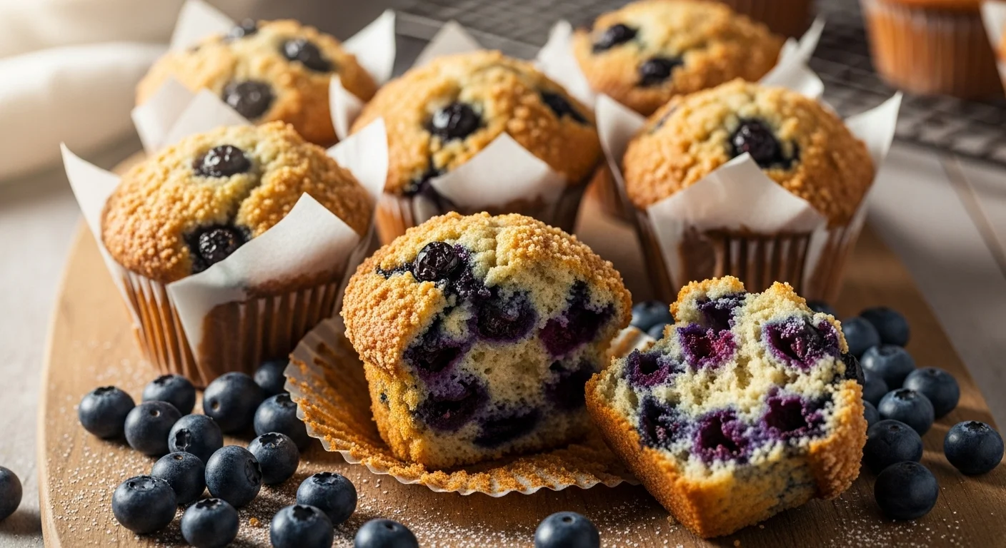 Bakery-Style Vegan Blueberry Muffins (Bursting With Berries)