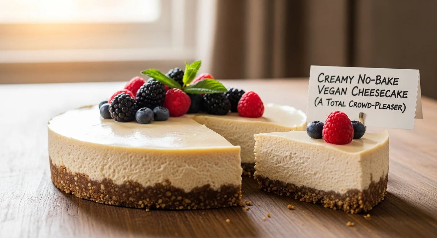 Creamy No-Bake Vegan Cheesecake (A Total Crowd-Pleaser)