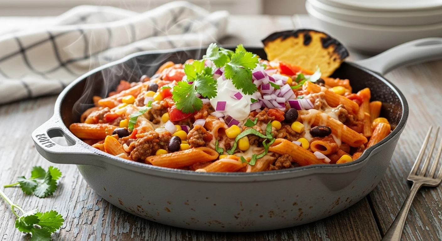 One-Pot Enchilada Pasta (All The Flavor, Less Work)