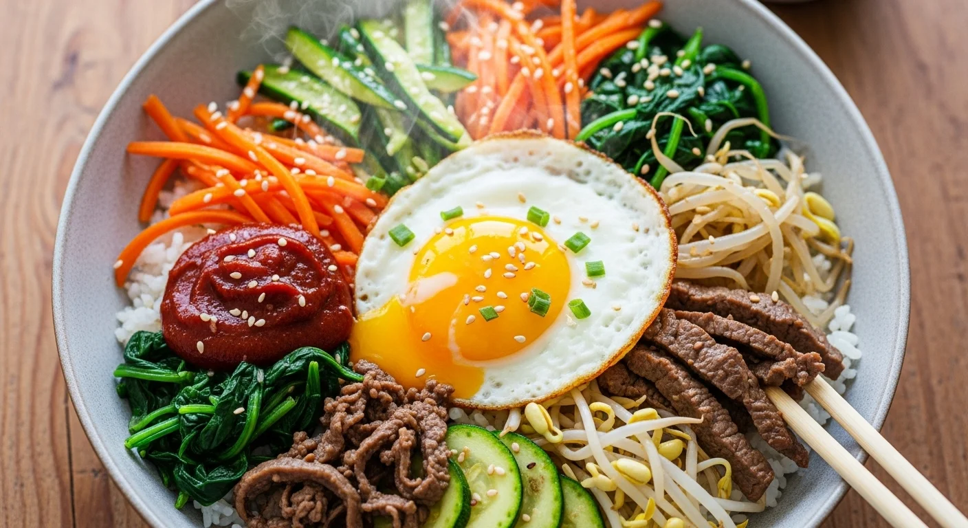 Quick And Easy Bibimbap (Korean Mixed Rice Bowl)