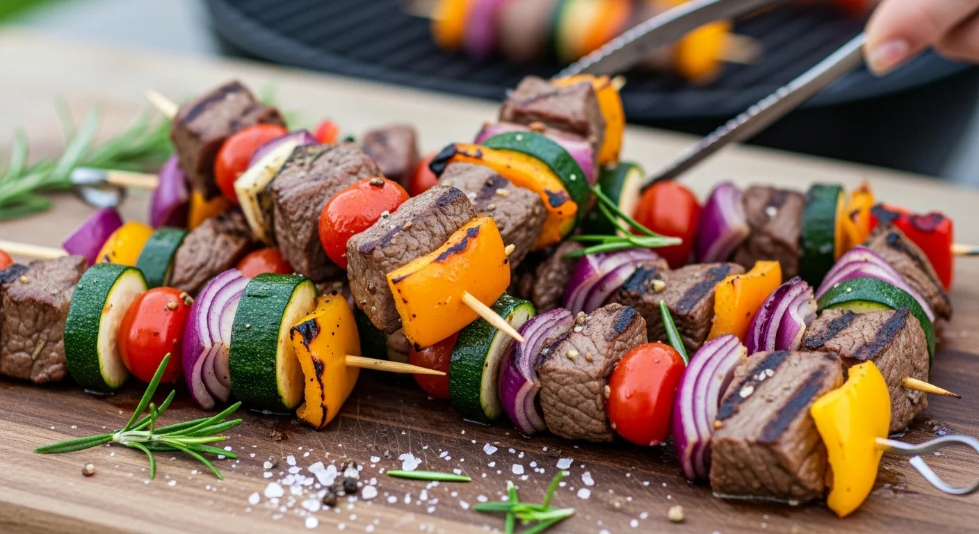 Easy Beef And Vegetable Skewers (Perfect For Grilling)