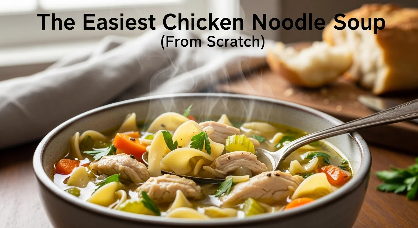The Easiest Chicken Noodle Soup (From Scratch)
