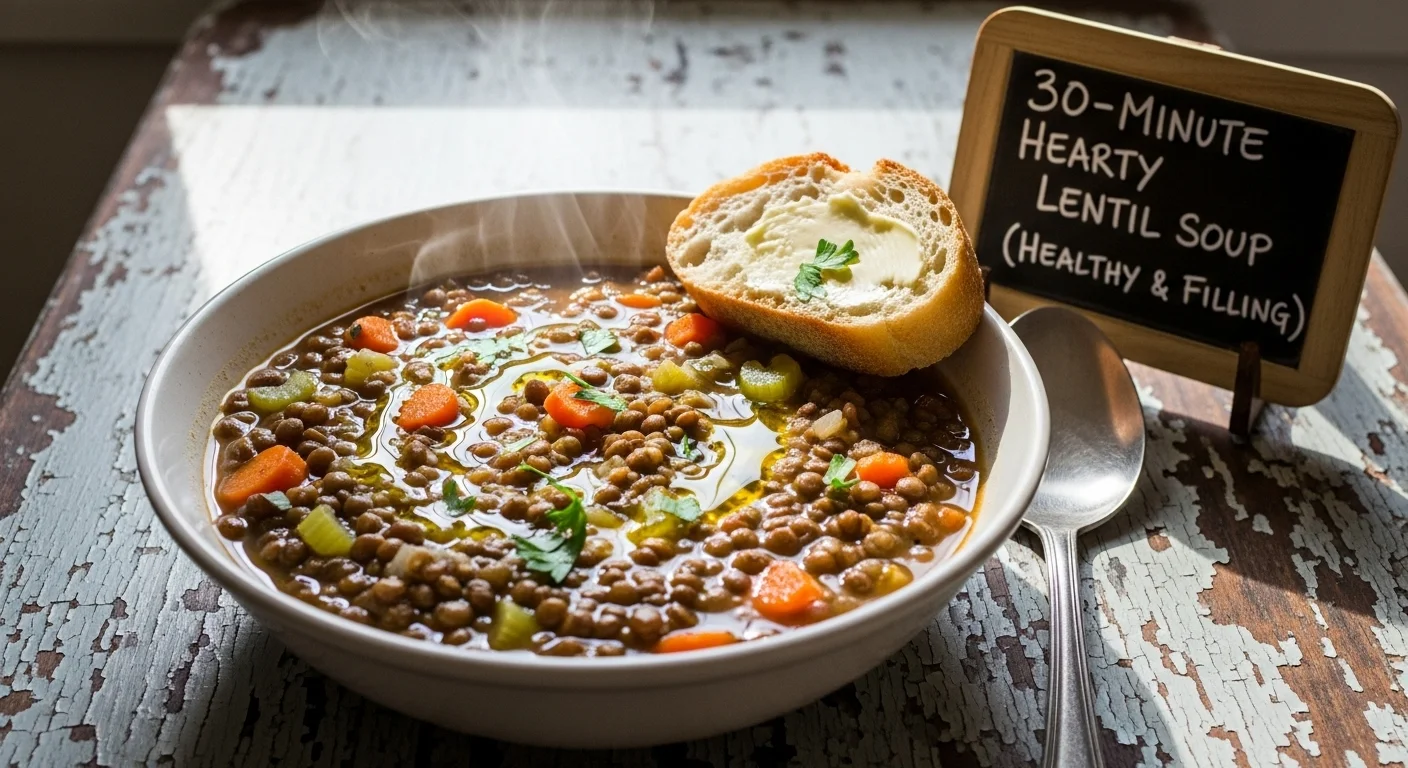 30-Minute Hearty Lentil Soup (Healthy & Filling)