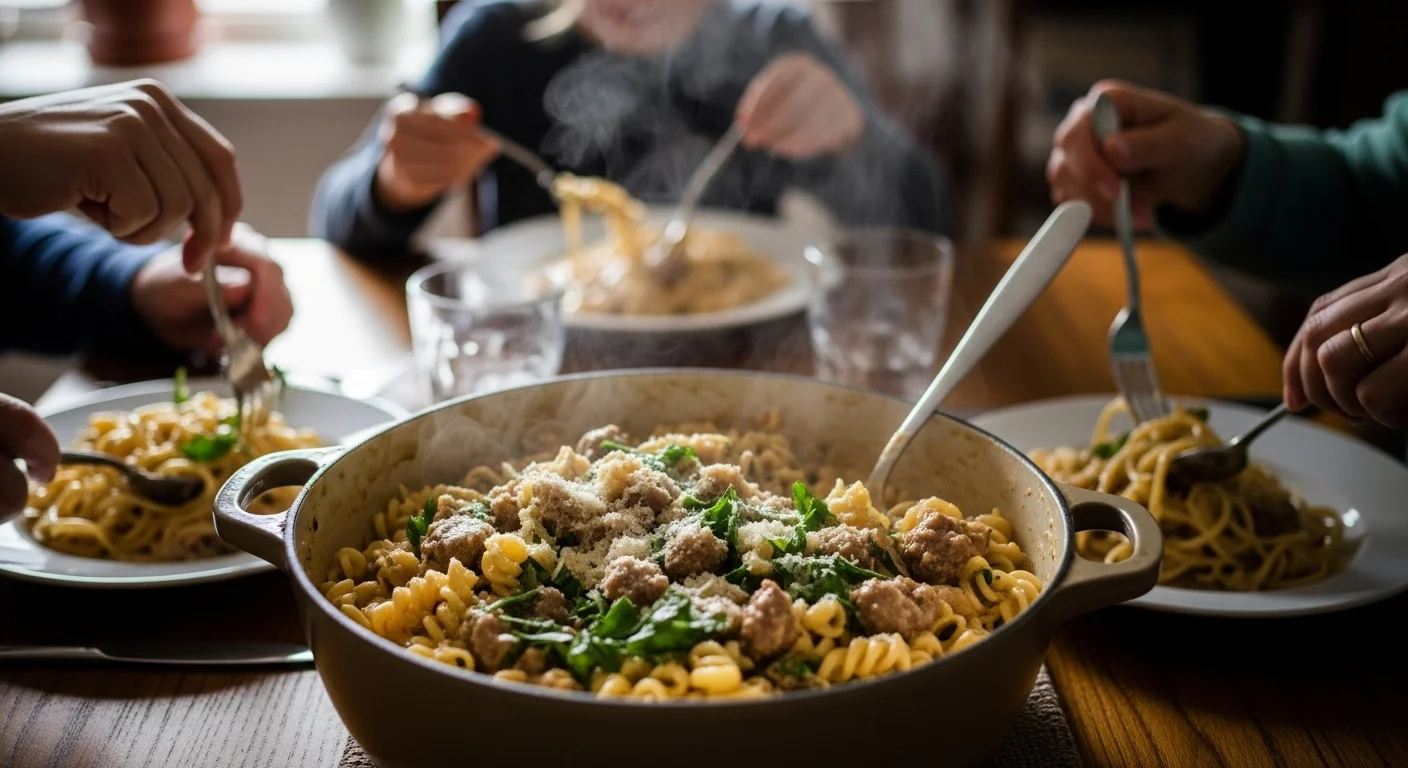 One-Pot Creamy Pasta With Sausage (A Family Favorite)