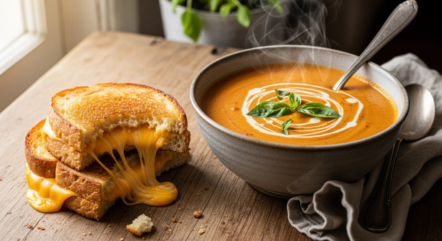 30-Minute Creamy Tomato Soup (With Grilled Cheese)