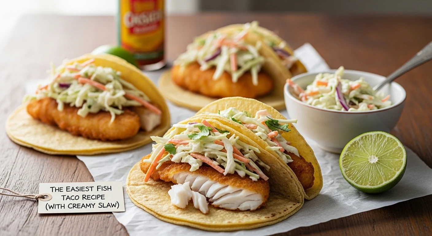 The Easiest Fish Taco Recipe (With Creamy Slaw)