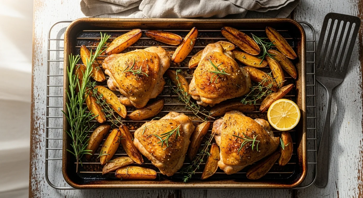 Easy Sheet Pan Chicken And Potatoes (A Complete Meal)