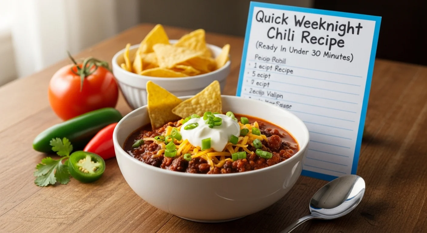 Quick Weeknight Chili Recipe (Ready In Under 30 Minutes)