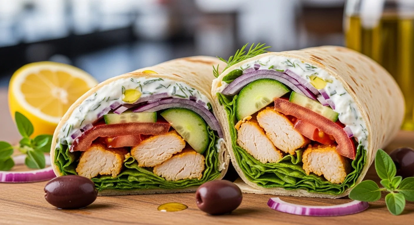 The Internet Is Obsessed With This Greek Chicken Wrap