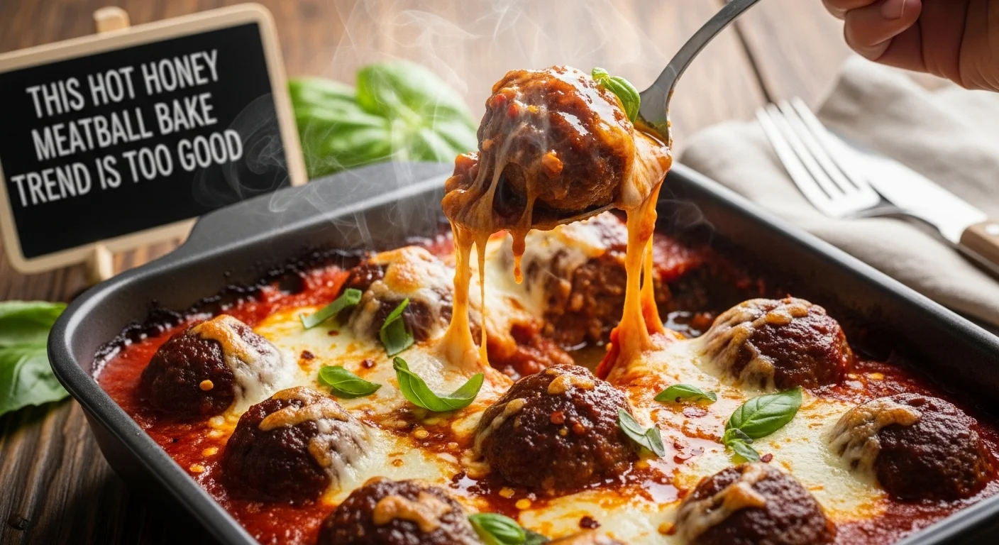 This Hot Honey Meatball Bake Trend Is Too Good