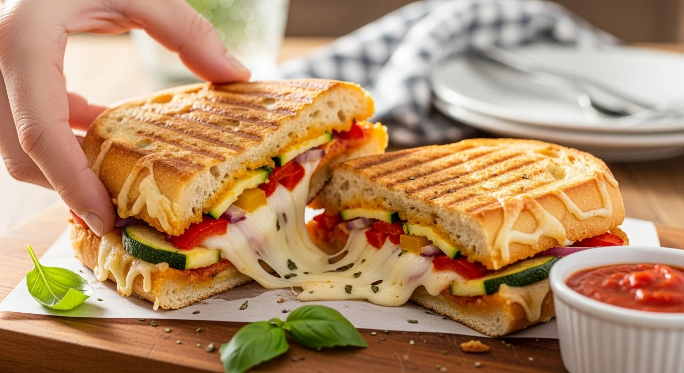 Everyone�s Recreating This Cheesy Veg Panini and I Get It