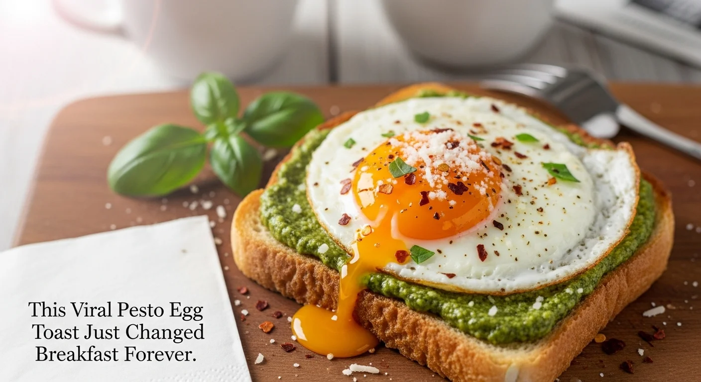 This Viral Pesto Egg Toast Just Changed Breakfast Forever