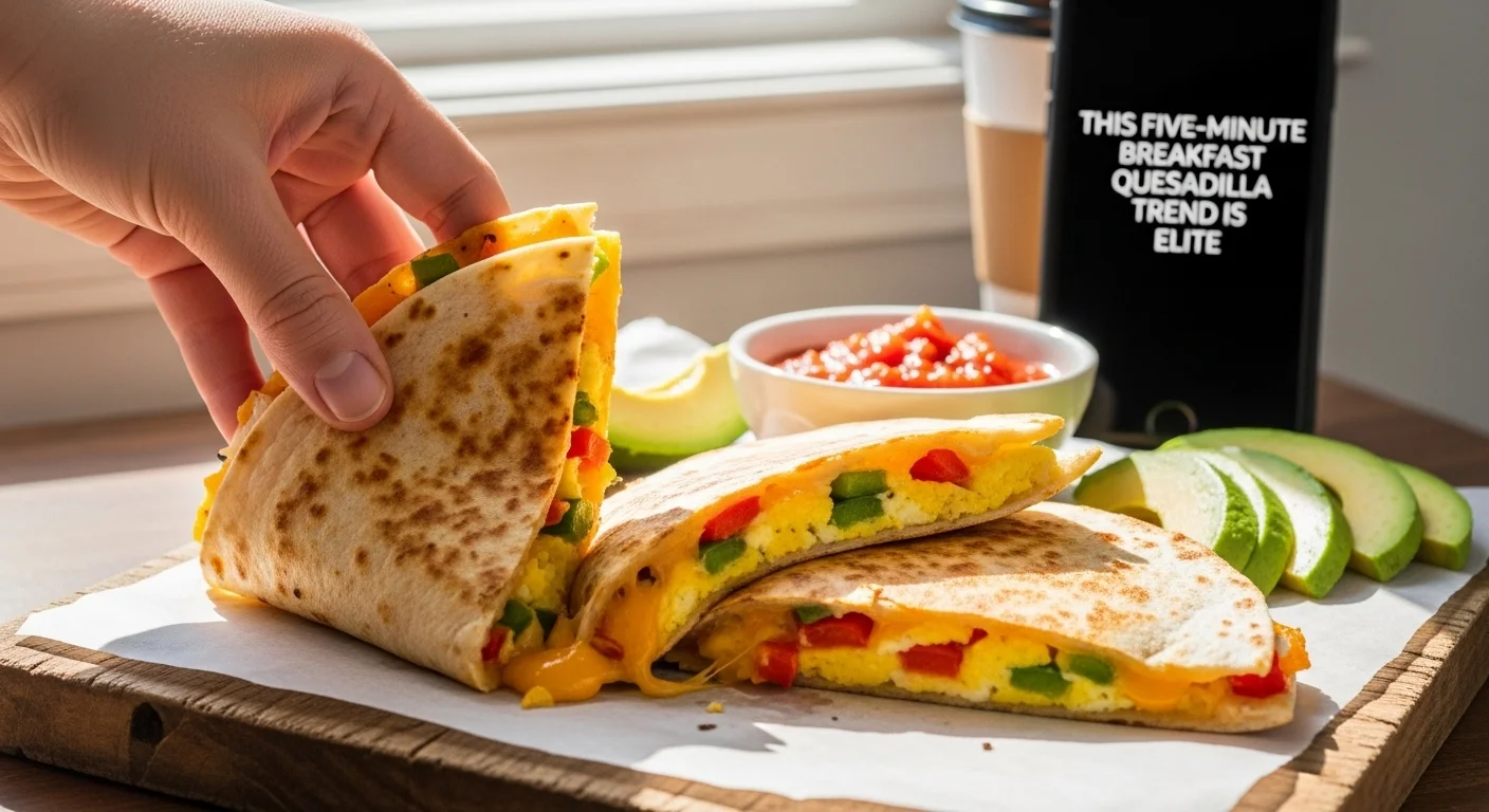 This Five-Minute Breakfast Quesadilla Trend Is Elite