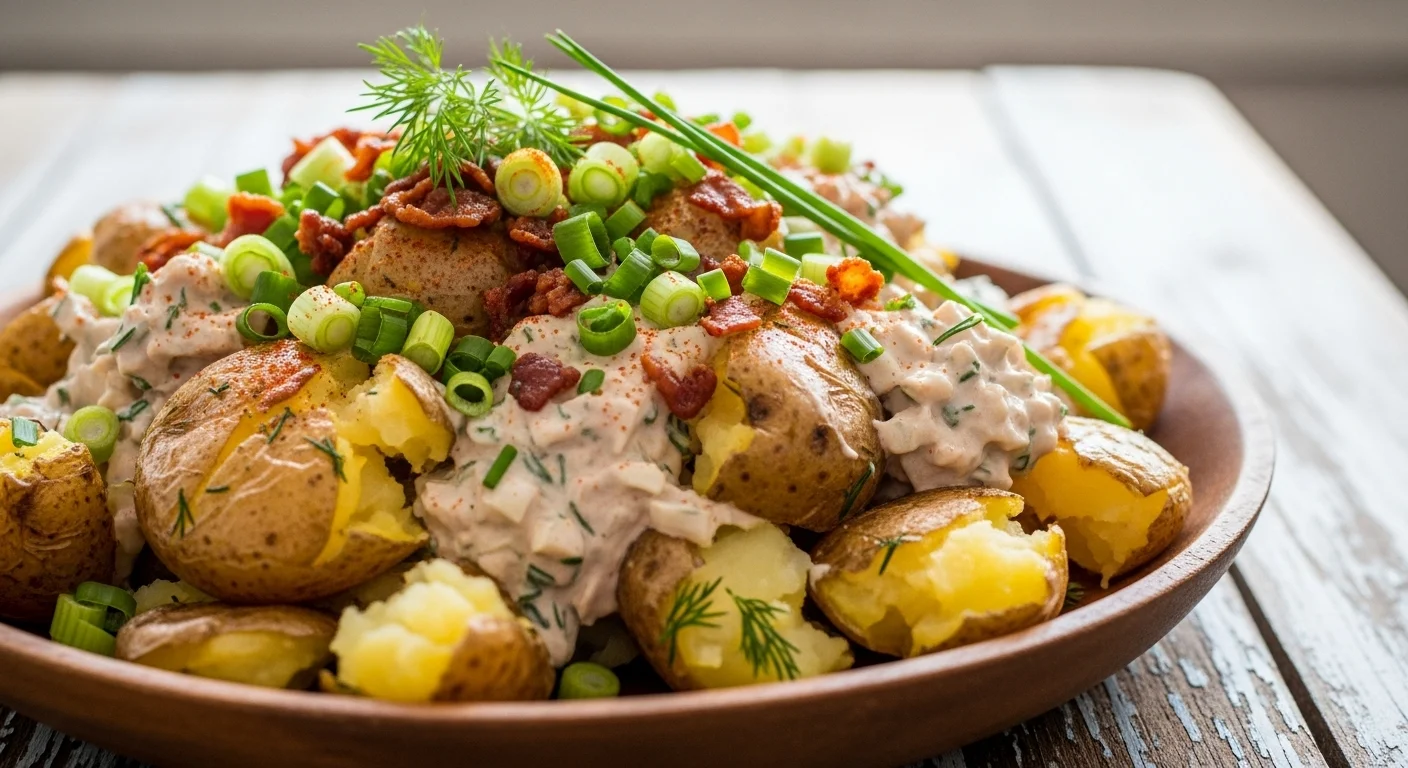 This Smashed Potato Salad Is Going Mega Viral�and I See Why