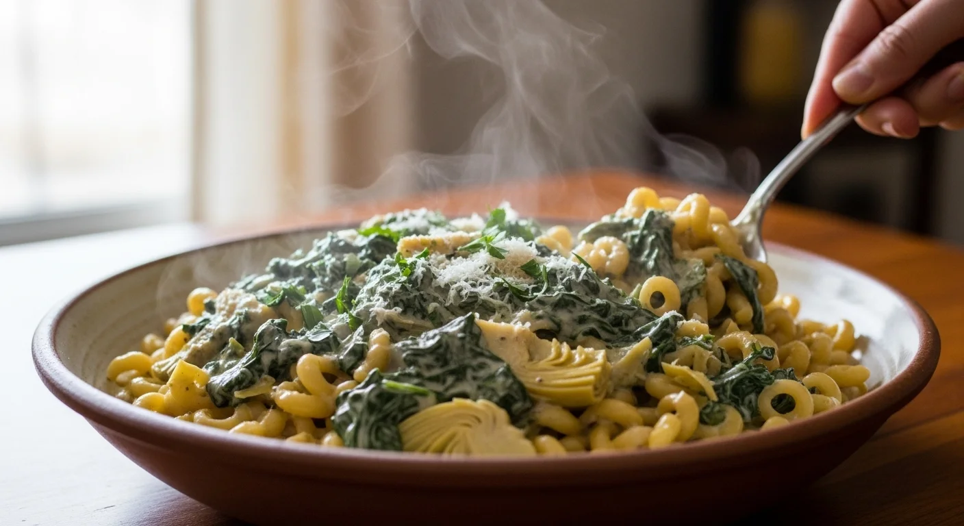 This Viral Spinach Artichoke Pasta Is Straight Comfort