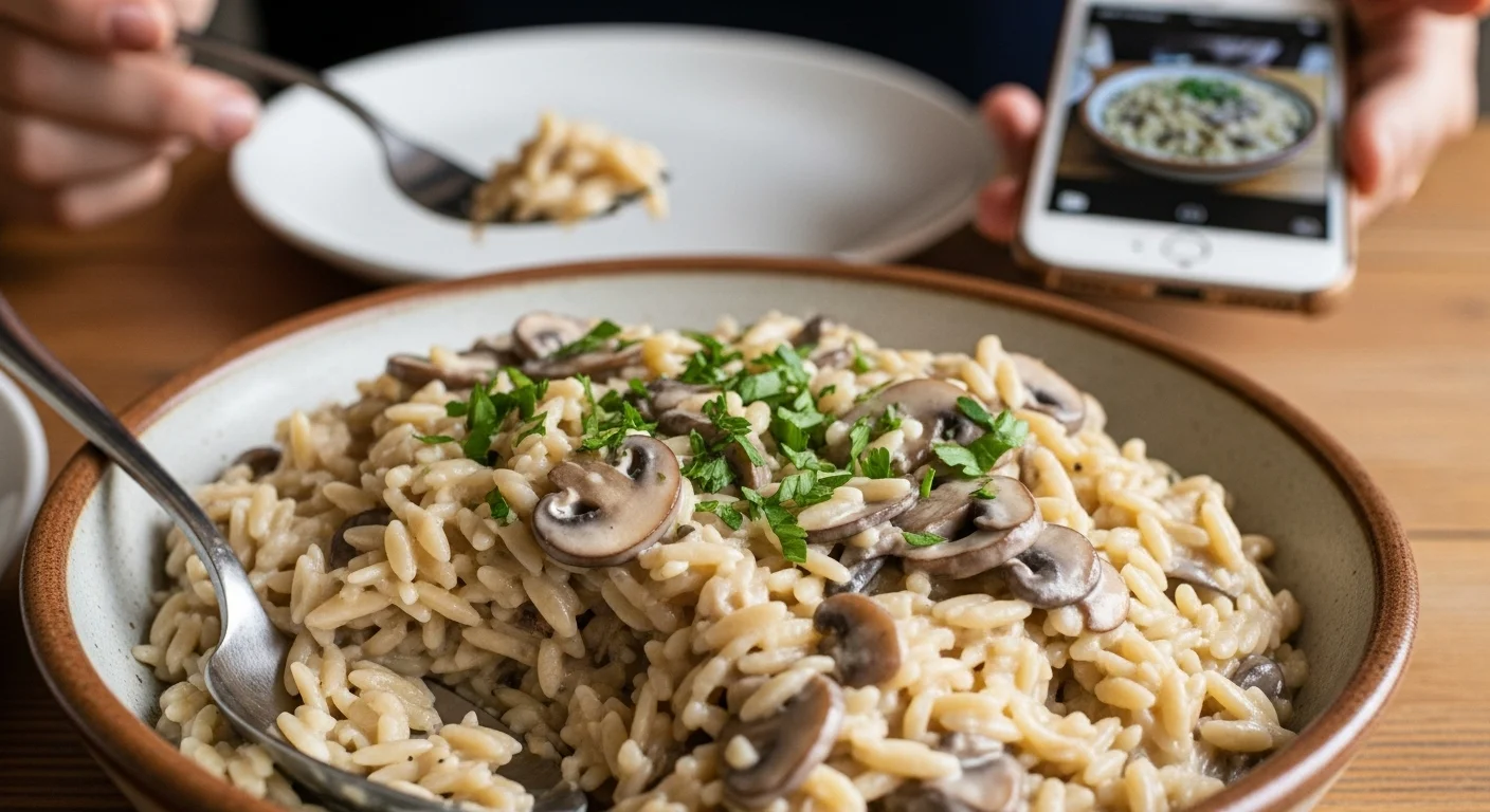 People Can't Stop Sharing This Creamy Mushroom Orzo