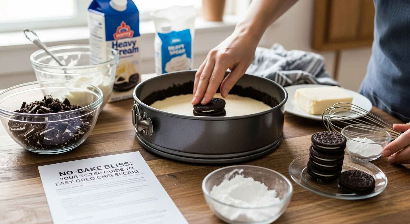 No-Bake Bliss: Your 5-Step Guide to Easy Oreo Cheesecake