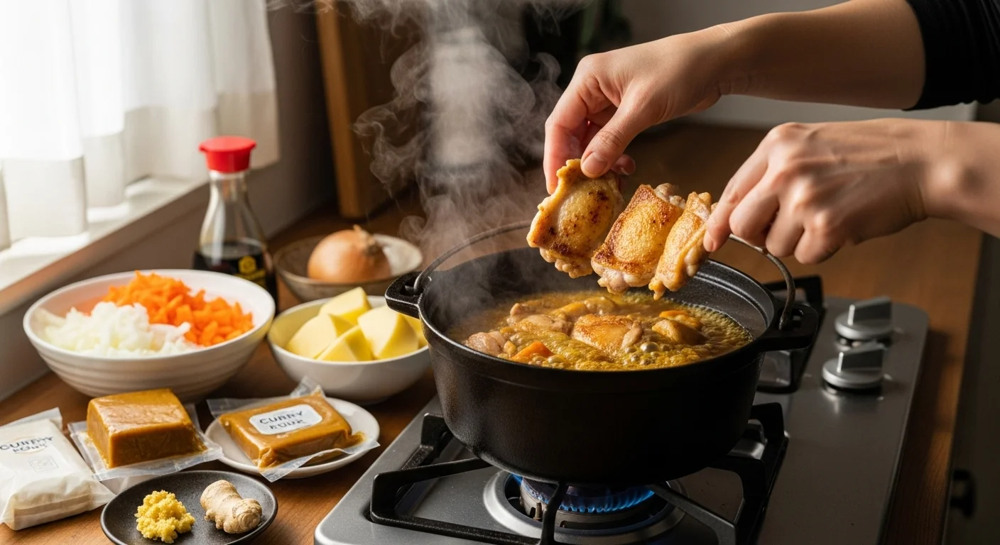 How to make traditional Japanese chicken curry
